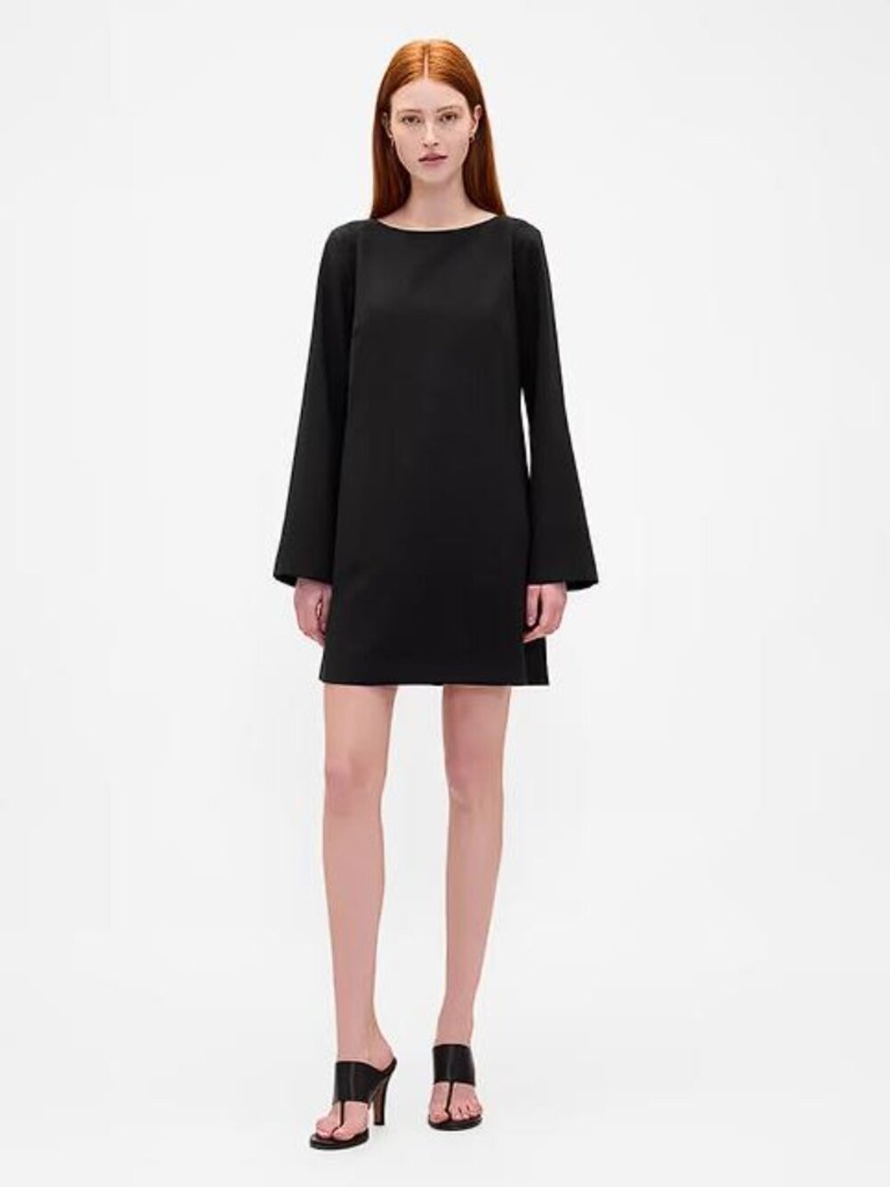 GAP Women's Boatneck Mini Shift Dress Size M in True Black